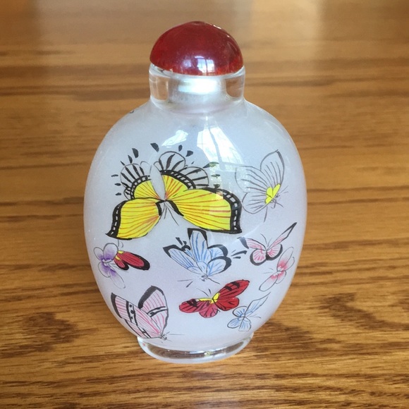 Hand Painted Glass Bottle - Picture 2 of 4